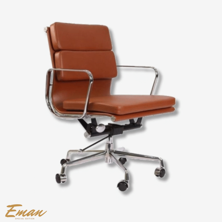 Side view of My House of Furniture Eames office chair EA219 high back soft pad