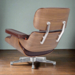Premium Replica Eames Lounge Chair and Ottoman – Waxy Chocolate Polished Leather with Walnut Wood - Image 6