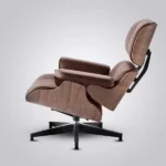 Mid century modern armchair and ottoman dimensions diagram in centimetres