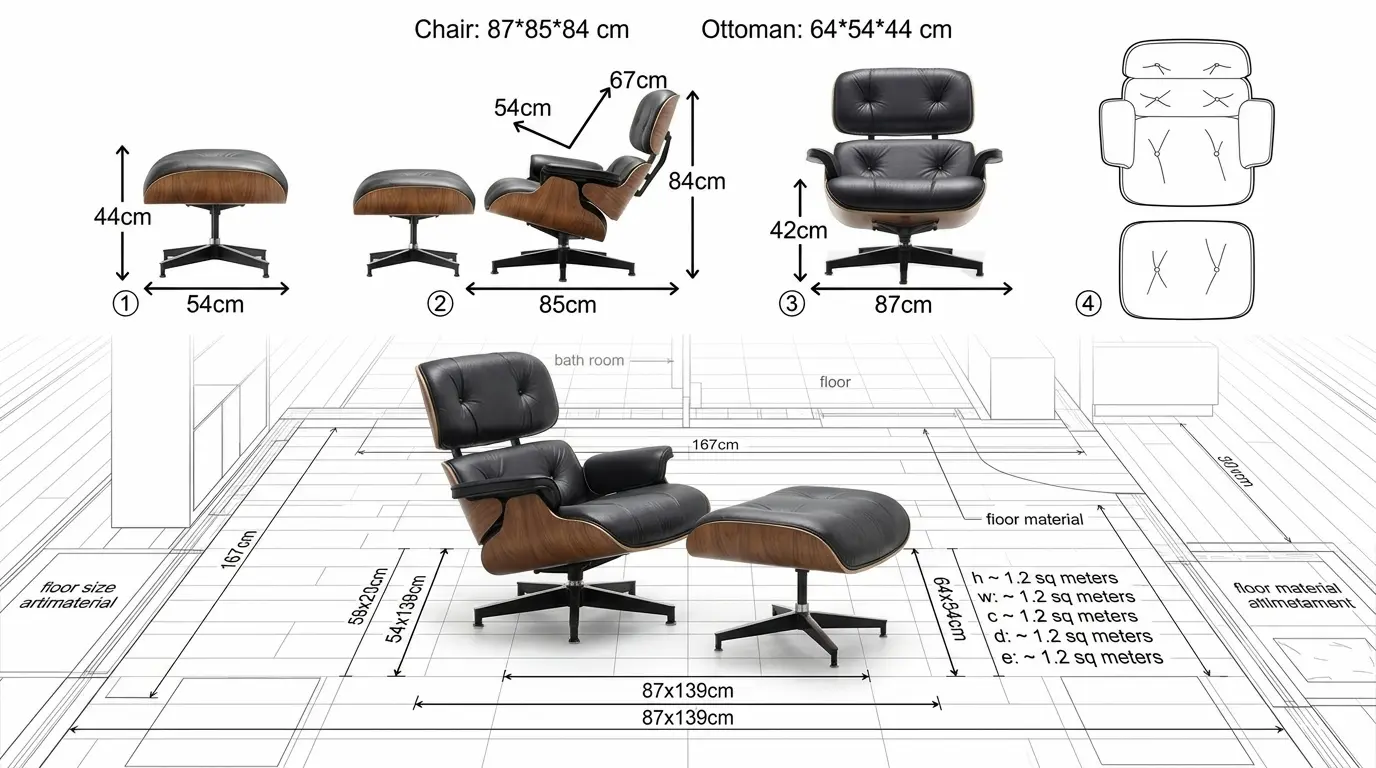 Eames lounge chair mid-century product