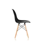 Close-up of the UV coated black ABS shell surface of the DSW chair